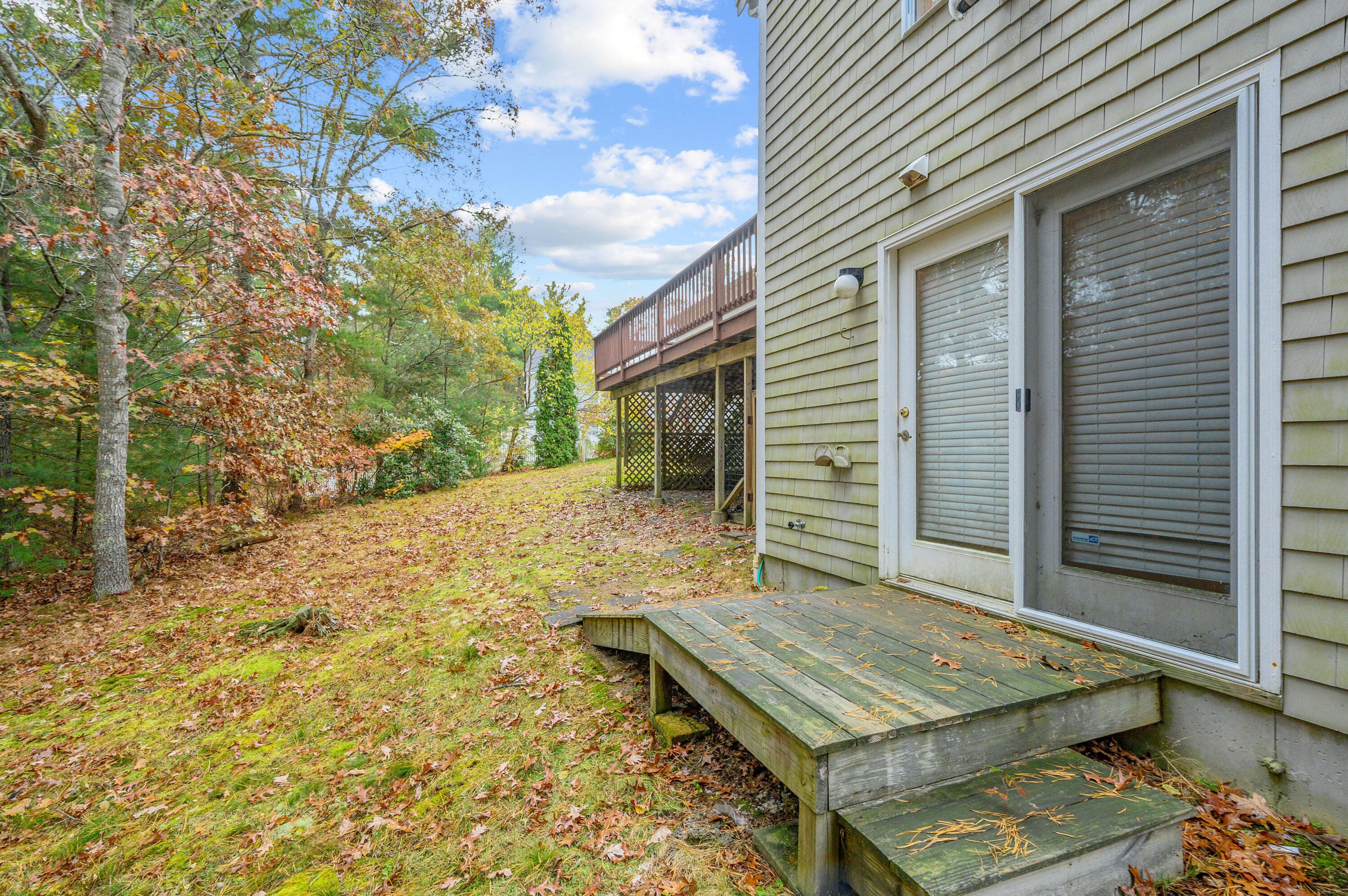 105 Snead Drive Mashpee, MA 02649 - Photo 32 of 35 a view of a backyard with a large tree