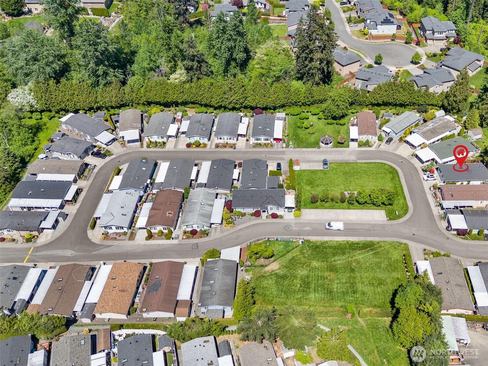 23825 15th Avenue Southeast, Unit 427 Bothell, WA 98021 - Photo 27 of 38 an aerial view of residential houses with outdoor space