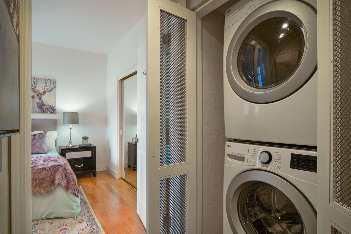 45 Outlook Circle Pacifica, CA 94044 - Photo 16 of 42 a view of a hallway with washer and dryer