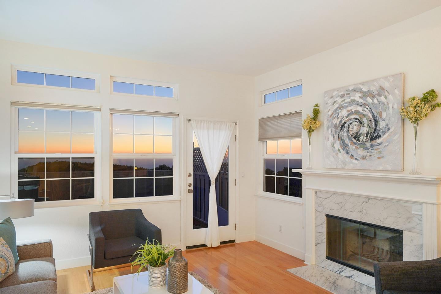 45 Outlook Circle Pacifica, CA 94044 - Photo 31 of 42 a living room with furniture and a fireplace