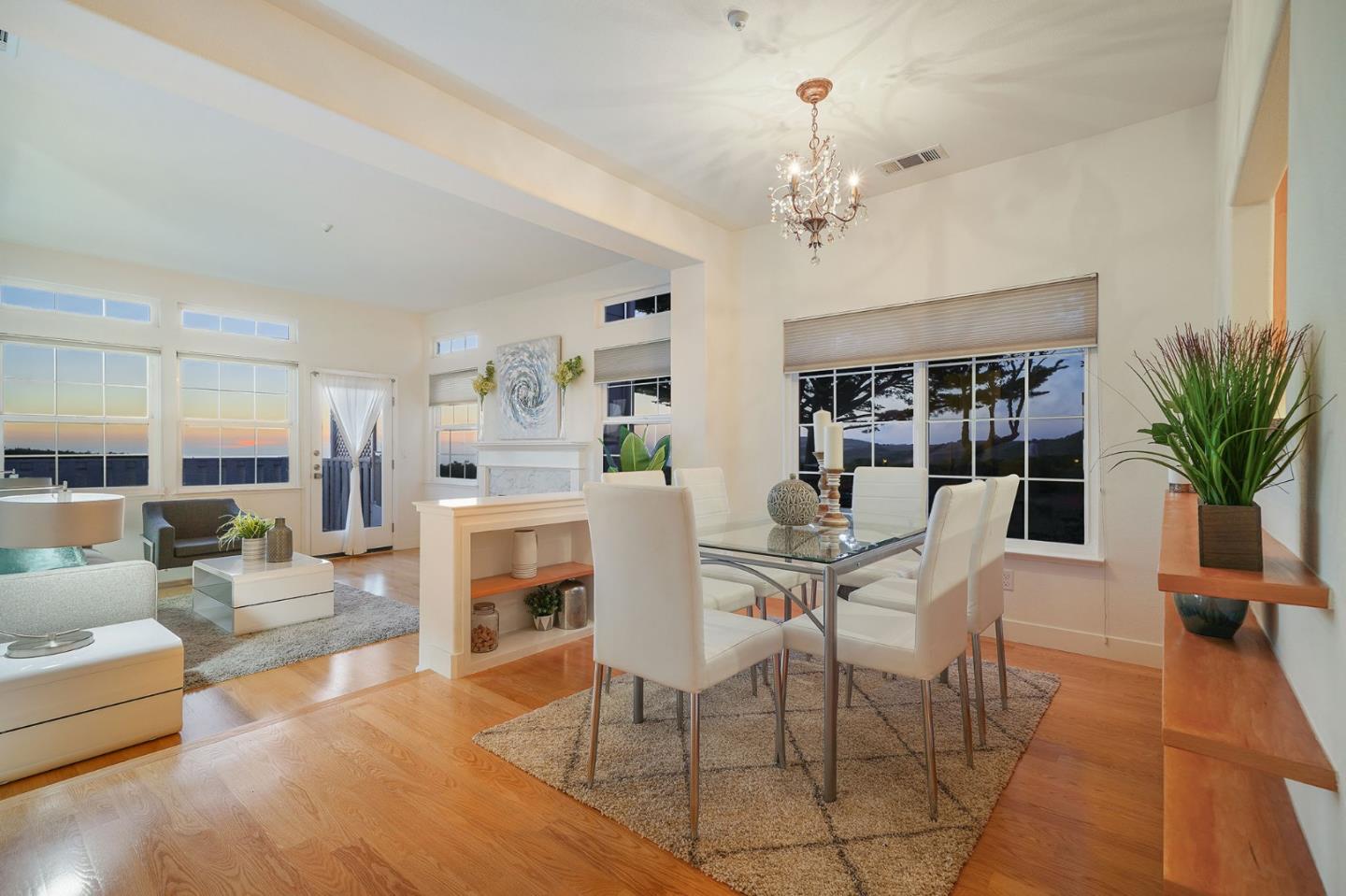 45 Outlook Circle Pacifica, CA 94044 - Photo 32 of 42 a view of a dining room with furniture window and wooden floor