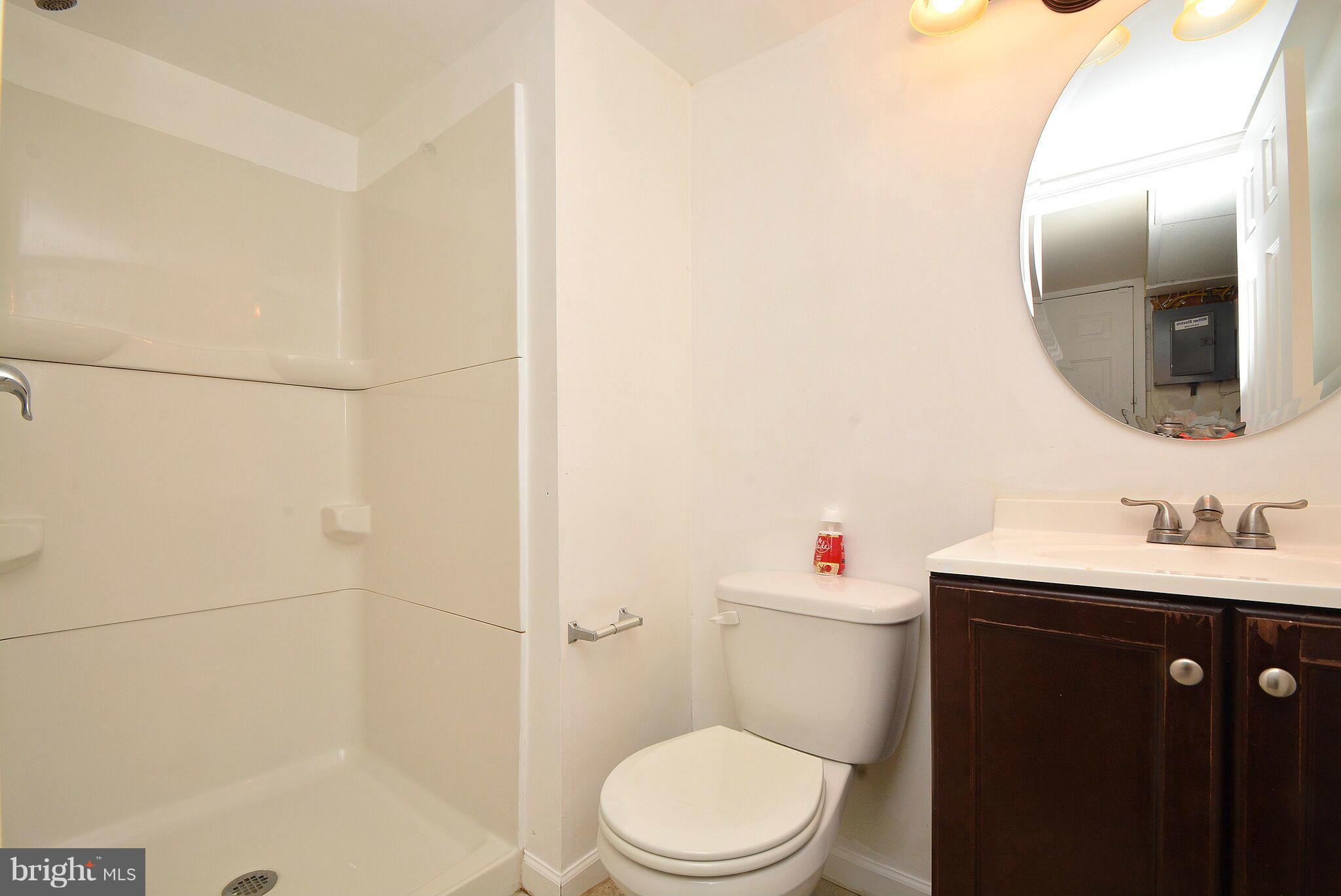 1947 Quentin Road Baltimore, MD 21222 - Photo 18 of 20 a bathroom with a sink a toilet and a mirror
