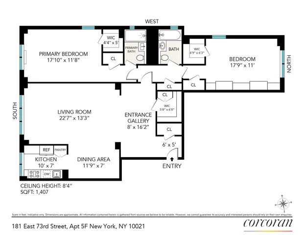 $1,500,000 | 181 East 73rd Street, Unit 5F | Lenox Hill