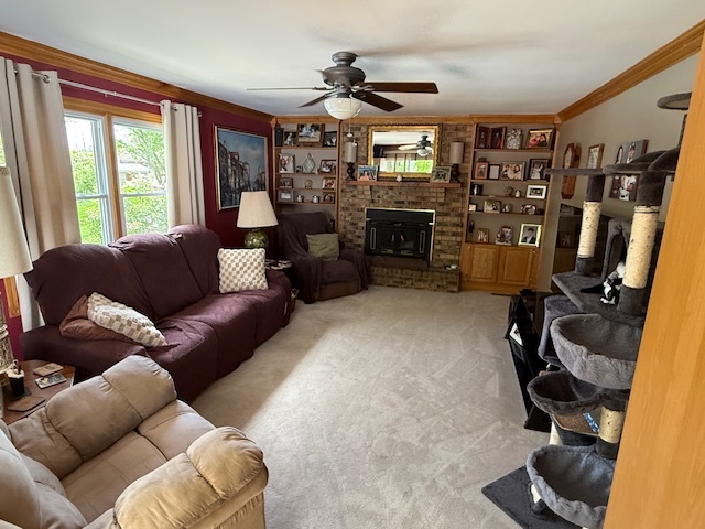 1201 East Street Crete, IL 60417 - Photo 22 of 45 a living room with furniture a ceiling fan and a window