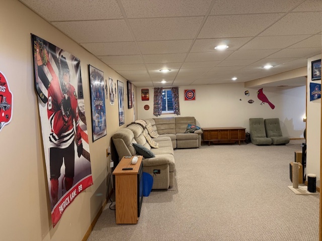 1201 East Street Crete, IL 60417 - Photo 41 of 45 a very nice looking room with furniture and a flat screen tv