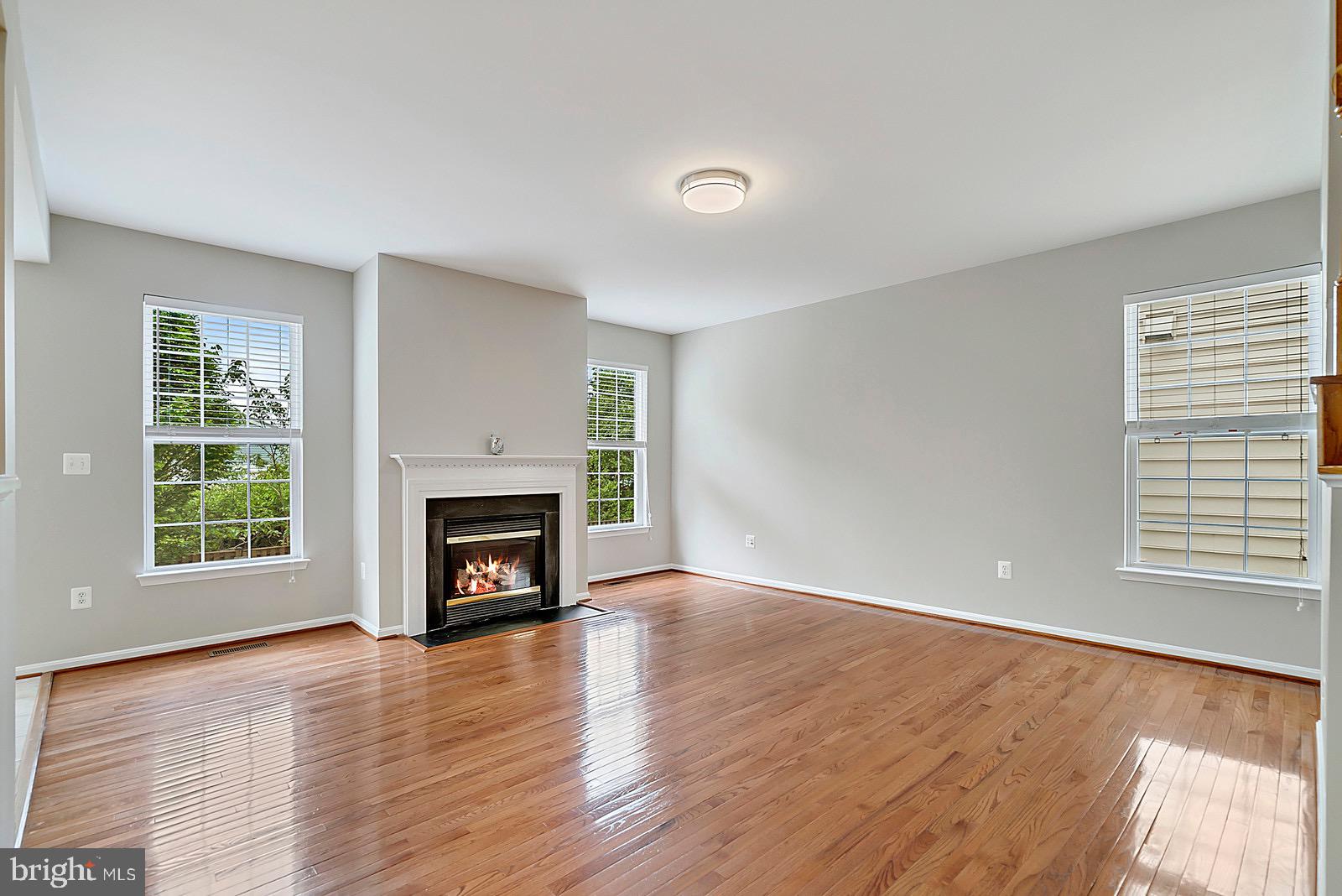 4175 Bell Ridge Court Chantilly, VA 20151 - Photo 21 of 48 an empty room with windows a fireplace and wooden floor