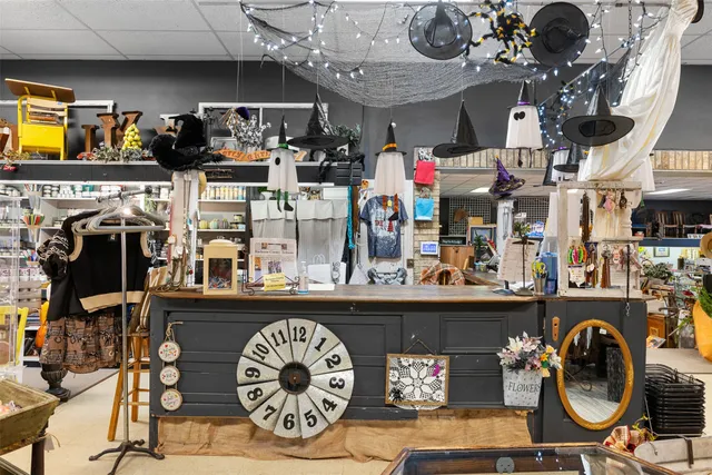 a view of a storage area with shelves