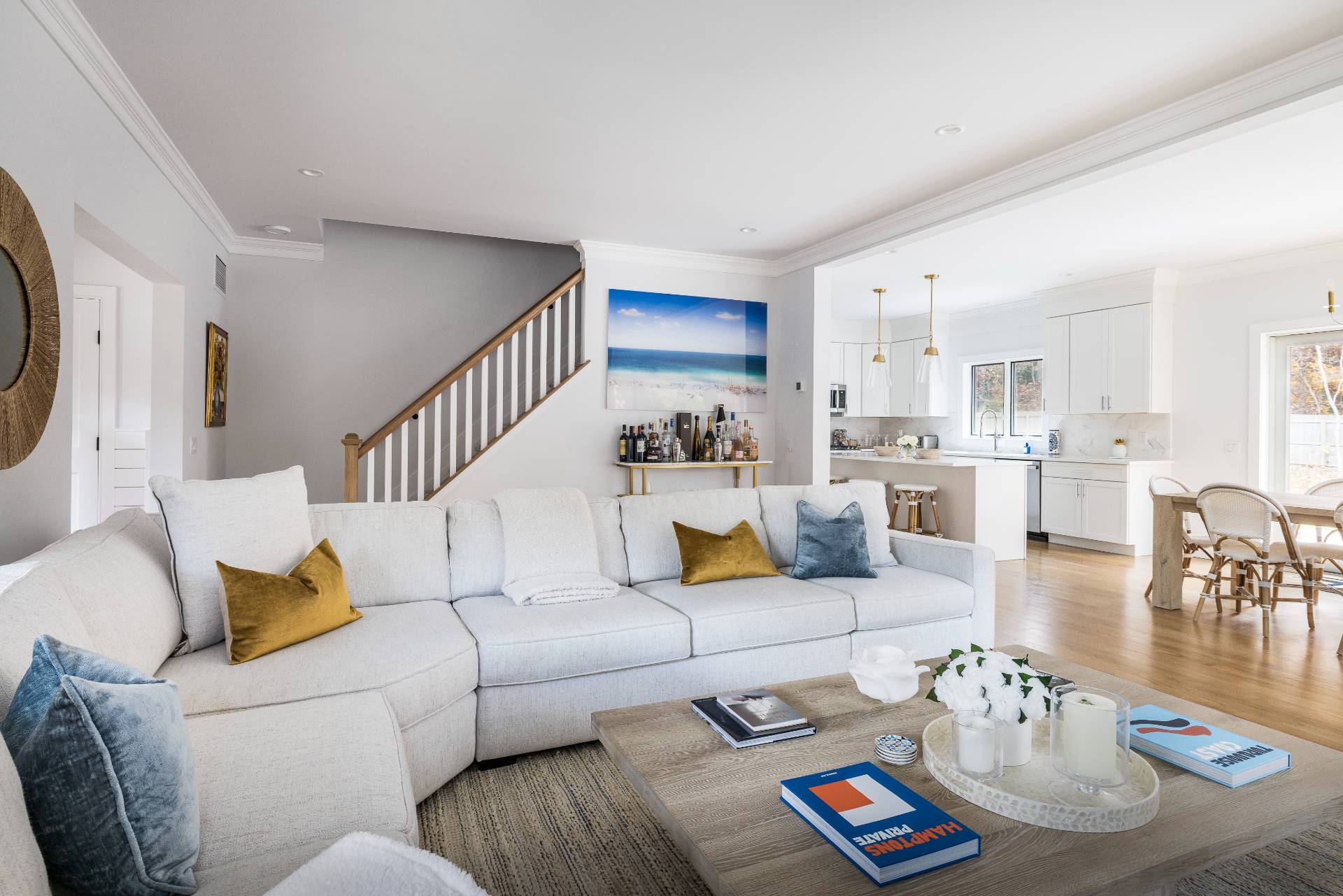 4 Camberly Road East Hampton, NY 11937 - Photo 5 of 18 a living room with furniture white walls and a dining table