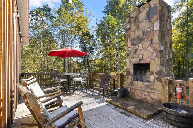 an outdoor space with patio