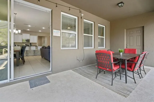 a room with furniture