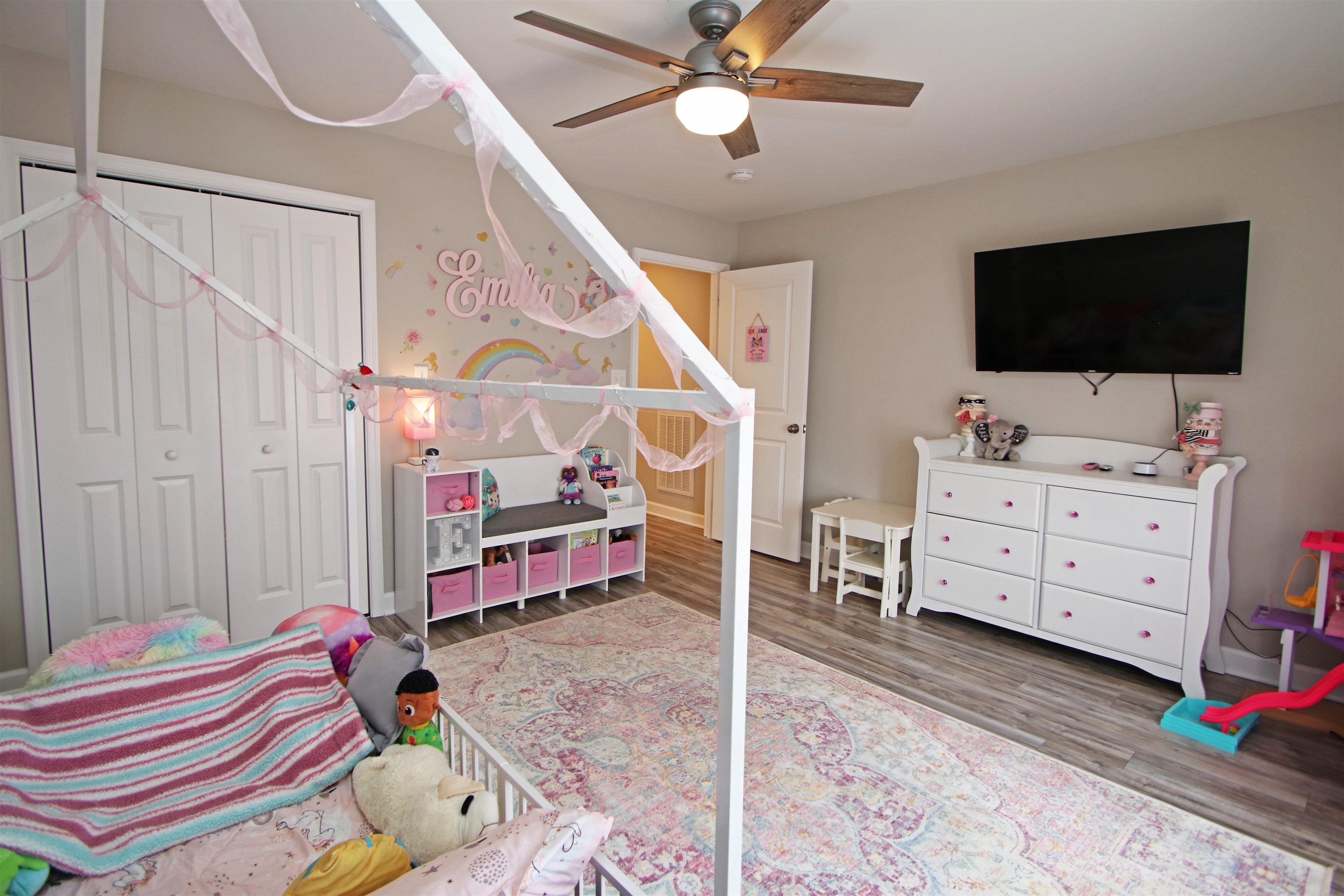 224 Spring Run Lane Waynesboro, VA 22980 - Photo 27 of 52 a bedroom with furniture and a flat tv screen