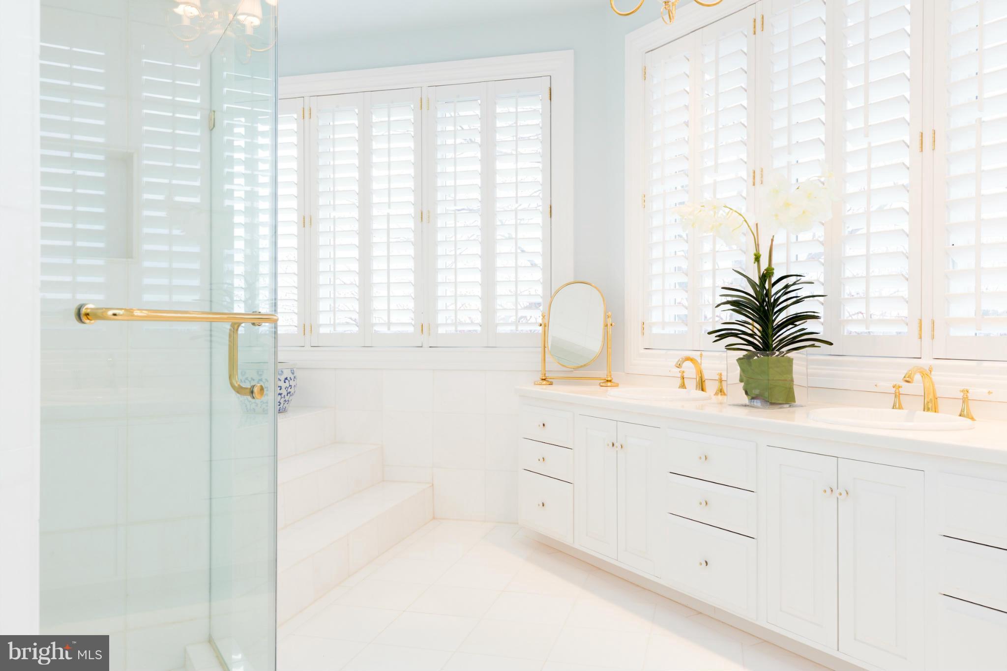 1234 Cherry Tree Lane Annapolis, MD 21403 - Photo 14 of 29 a bathroom with a sink a mirror and a shower