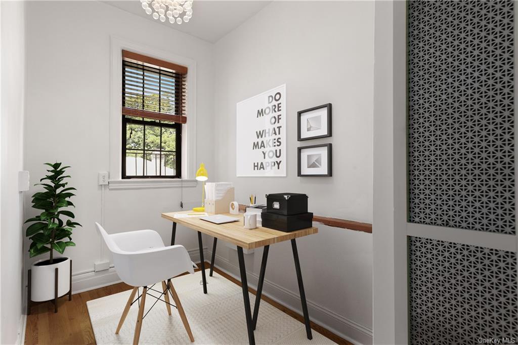 26 Pondfield Road, Unit 3C Bronxville, NY 10708 - Photo 7 of 15 This room can live as an office, nursery, bedroom/den. This photo is virtually staged as an office.