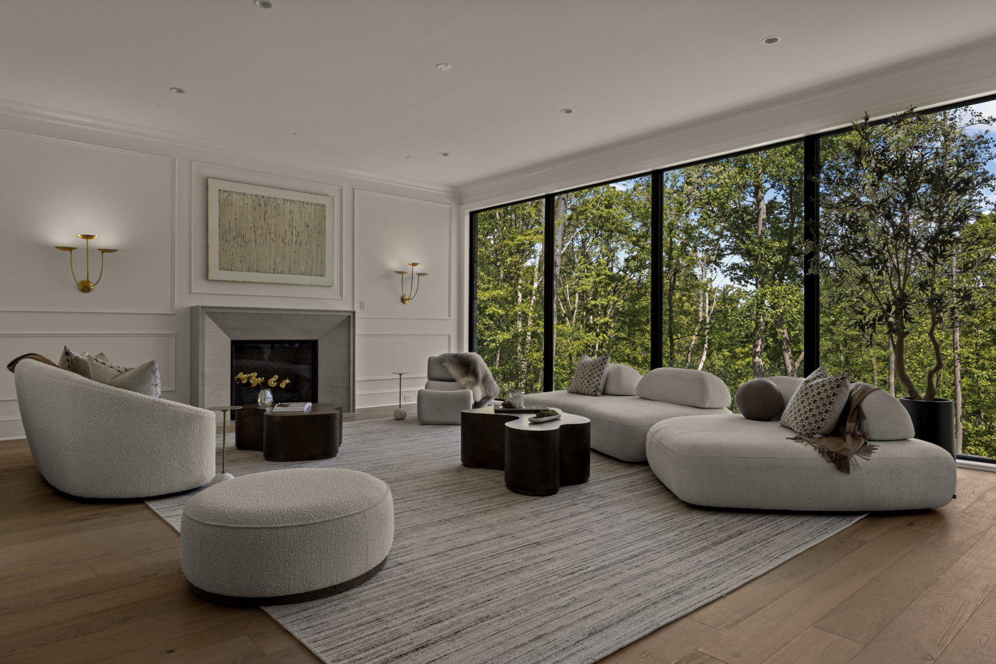 8634 Overlook Road McLean, VA 22102 - Photo 15 of 88 Expansive great room with panoramic window walls