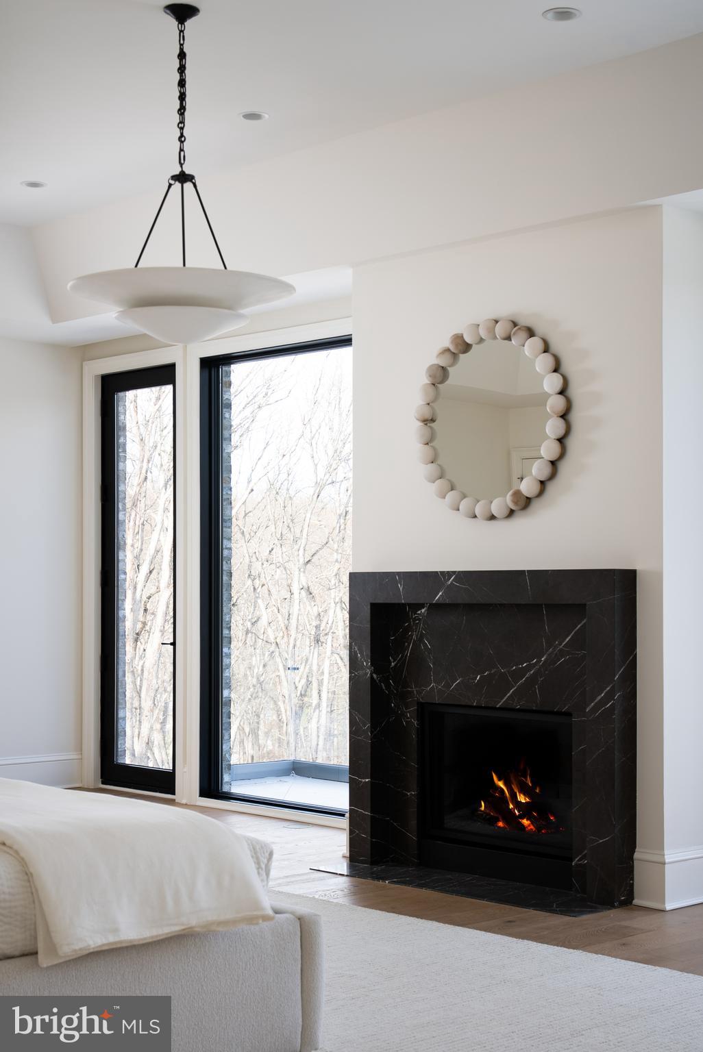8634 Overlook Road McLean, VA 22102 - Photo 42 of 88 a living room with a fireplace and a large window