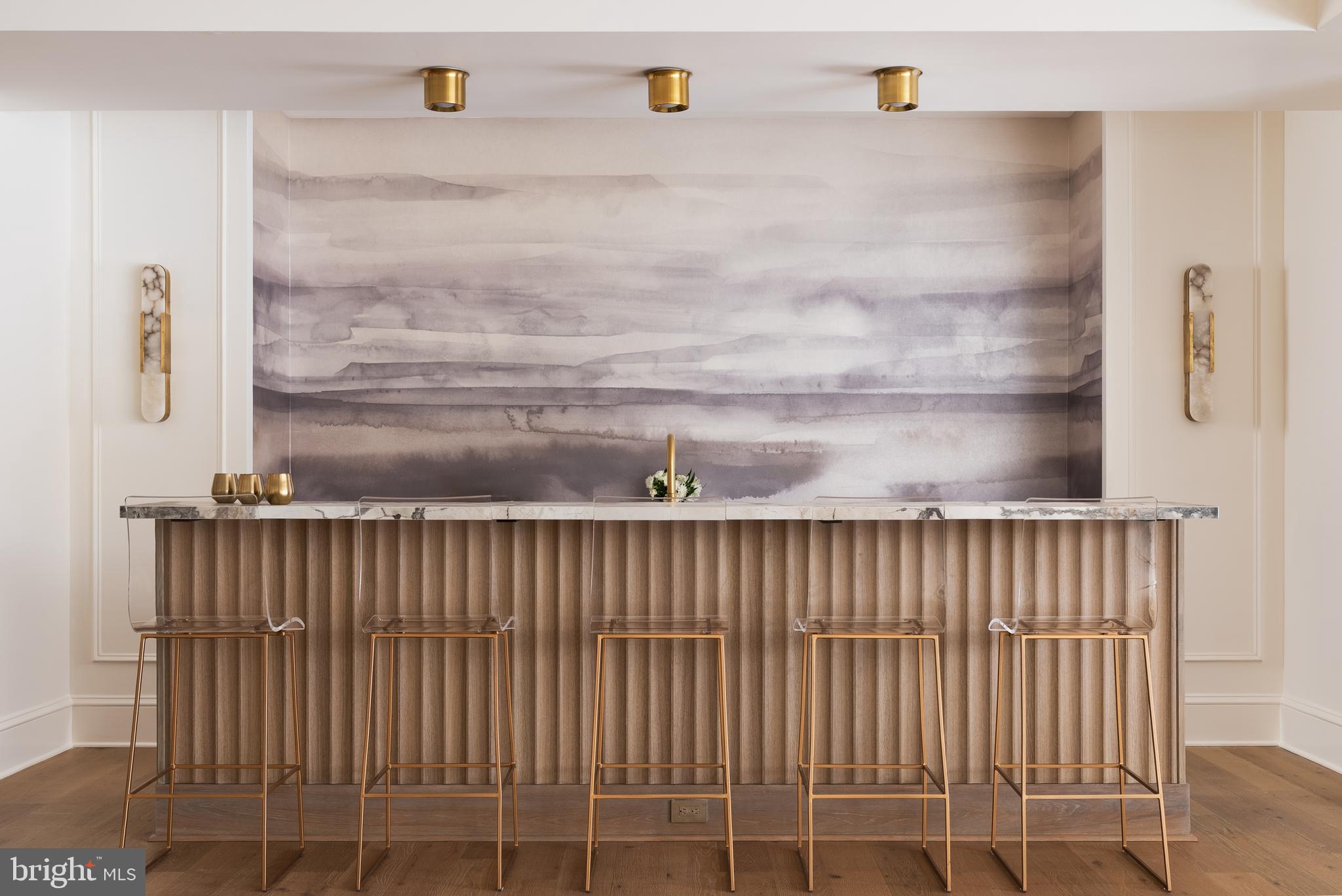 8634 Overlook Road McLean, VA 22102 - Photo 57 of 76 Wet bar with custom fluted paneling on island