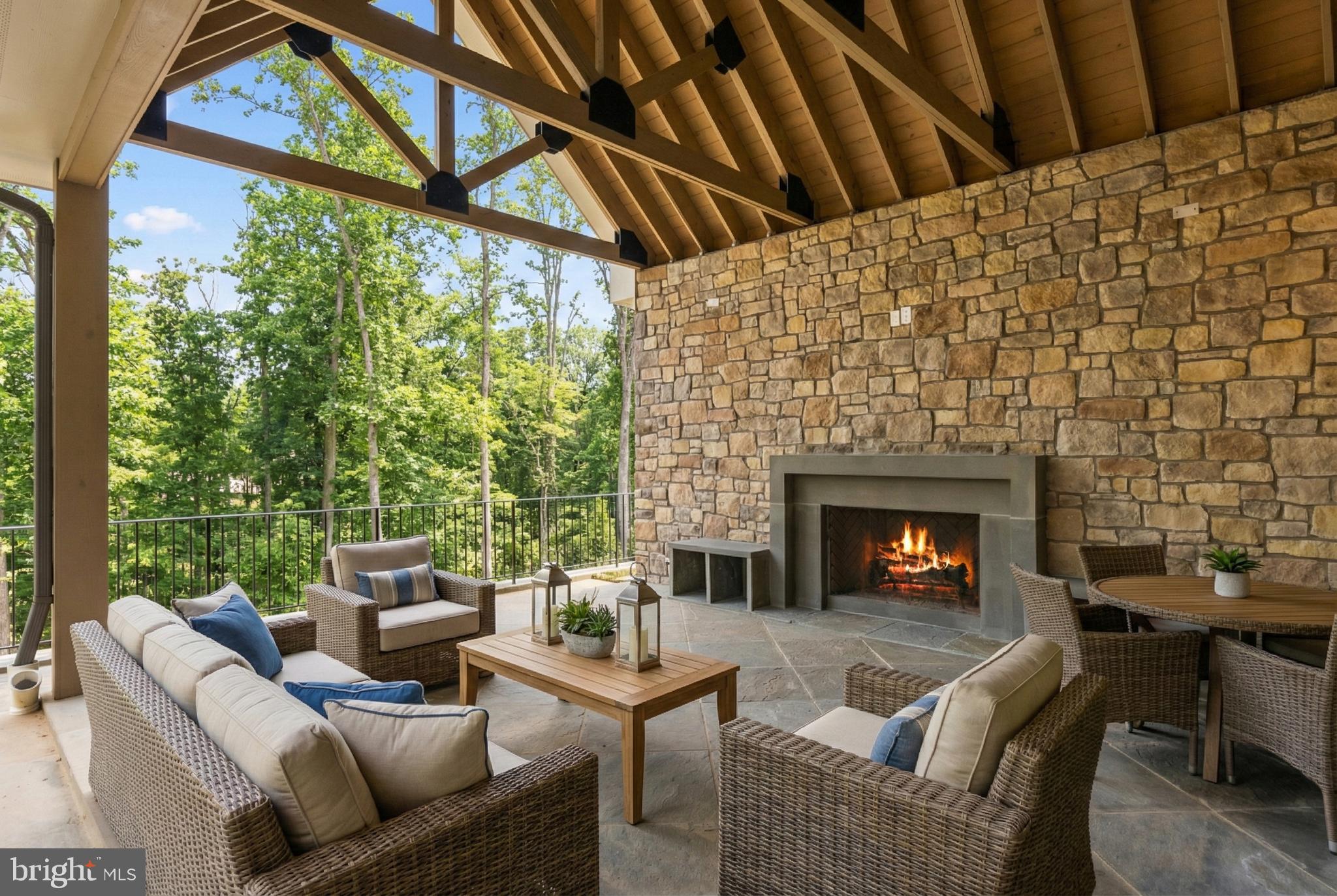 8634 Overlook Road McLean, VA 22102 - Photo 66 of 76 Outdoor patio with built-in wood burning fireplace