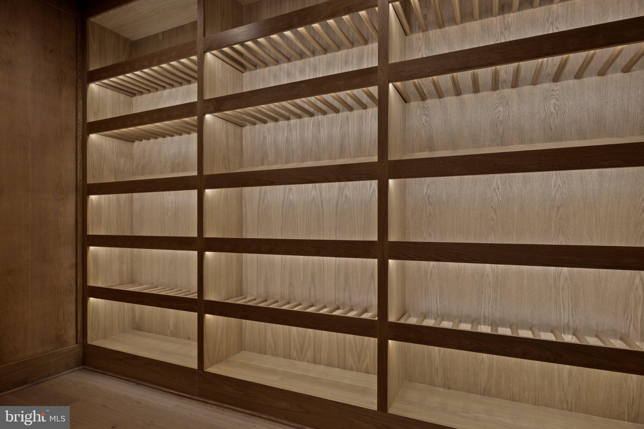 8634 Overlook Road McLean, VA 22102 - Photo 70 of 88 Sleek, modern shelving with ambient light.