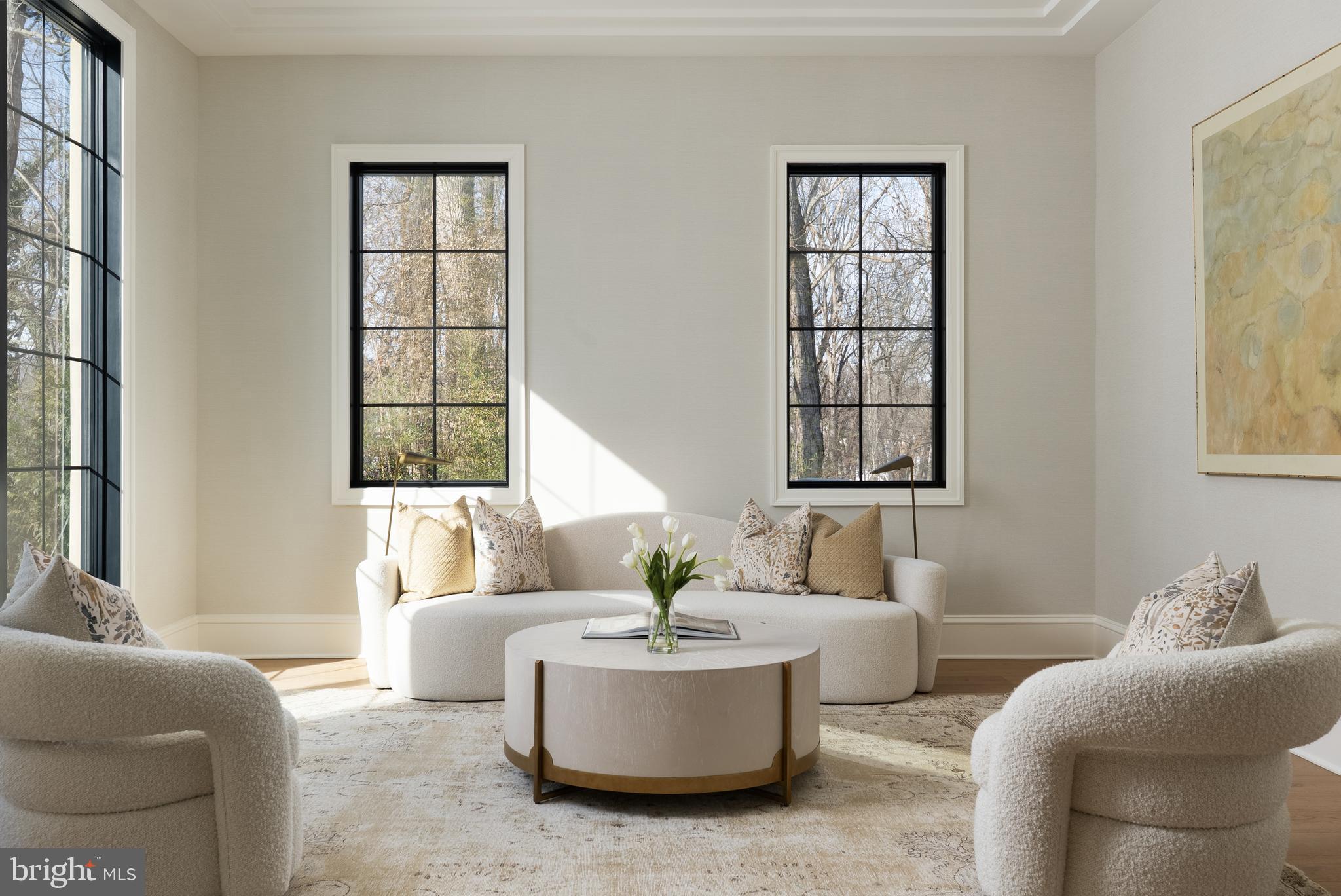 8634 Overlook Road McLean, VA 22102 - Photo 7 of 76 Intimate sitting room with designer wallpaper