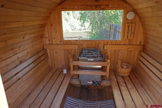 a view of outdoor space with seating