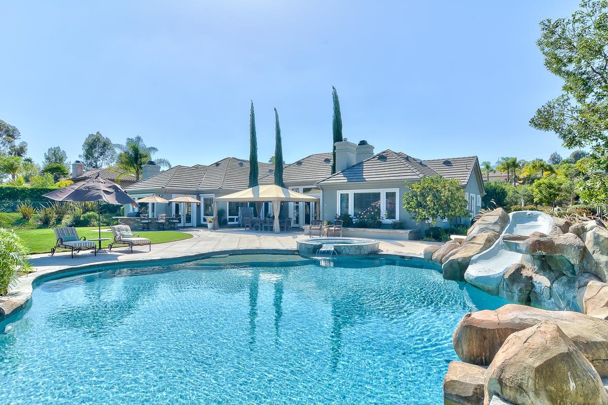 14009 Lake Poway Road Poway, CA 92064 - Photo 16 of 25 Enjoy the saltwater pool with spa, slide, waterfall and Shamu shelf!