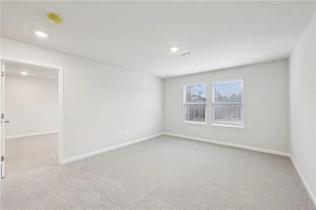 an empty room with a window