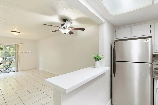 a white refrigerator freezer sitting in a kitchen