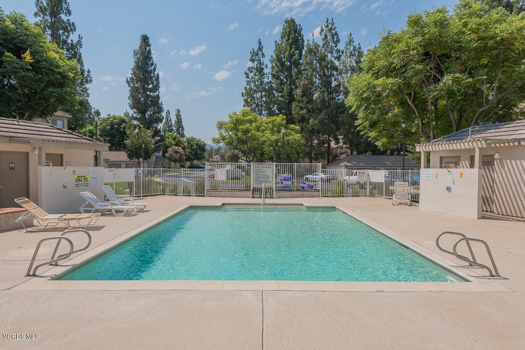 1135 Fitzgerald Road, Unit A Simi Valley, CA 93065 - Photo 42 of 49 a view of a house with swimming pool and sitting area