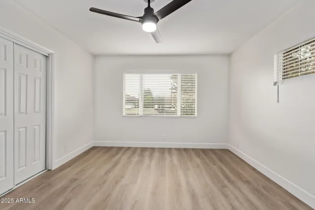 an empty room with a window