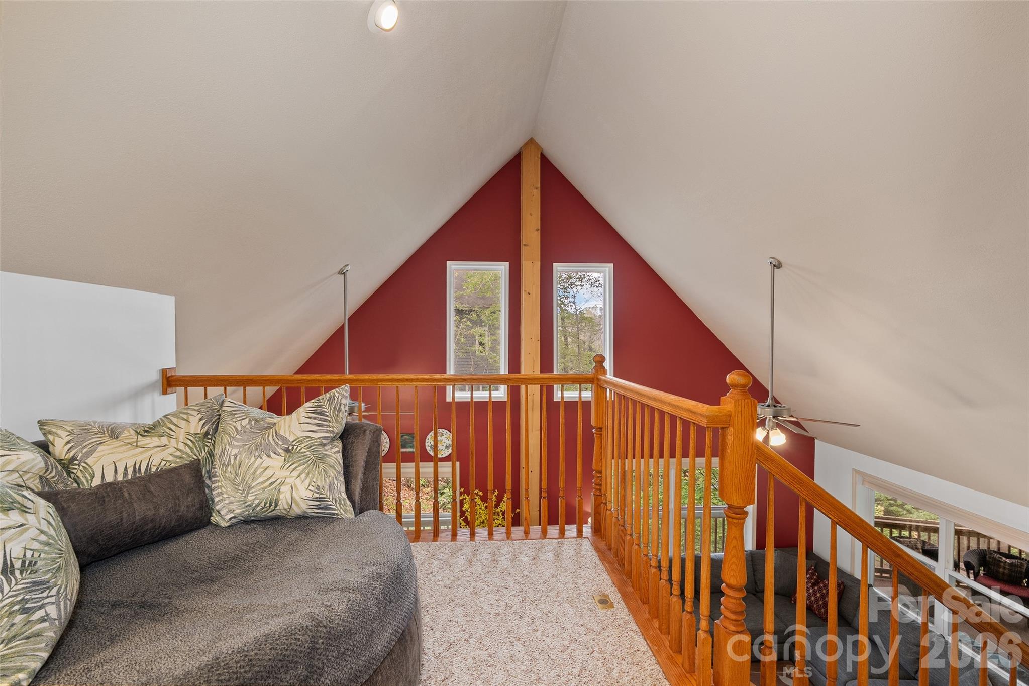 215 Atkins Loop Lake Junaluska, NC 28745 - Photo 15 of 44 a view of a bedroom with furniture and stairs