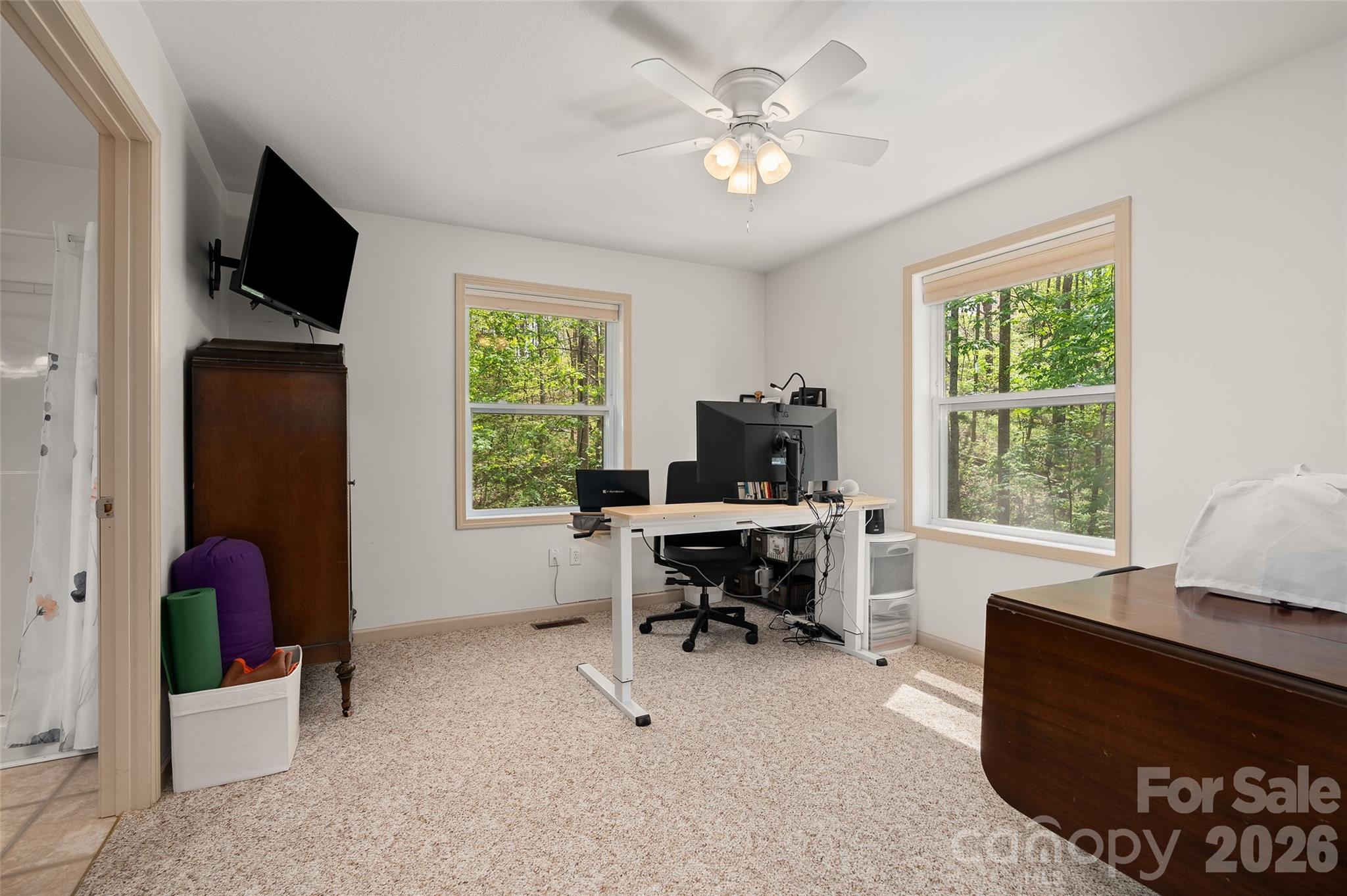 215 Atkins Loop Lake Junaluska, NC 28745 - Photo 24 of 44 a view of a livingroom with workspace and a window