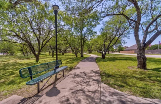 a view of a yard in front of a house with plants