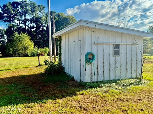 a backyard of a house