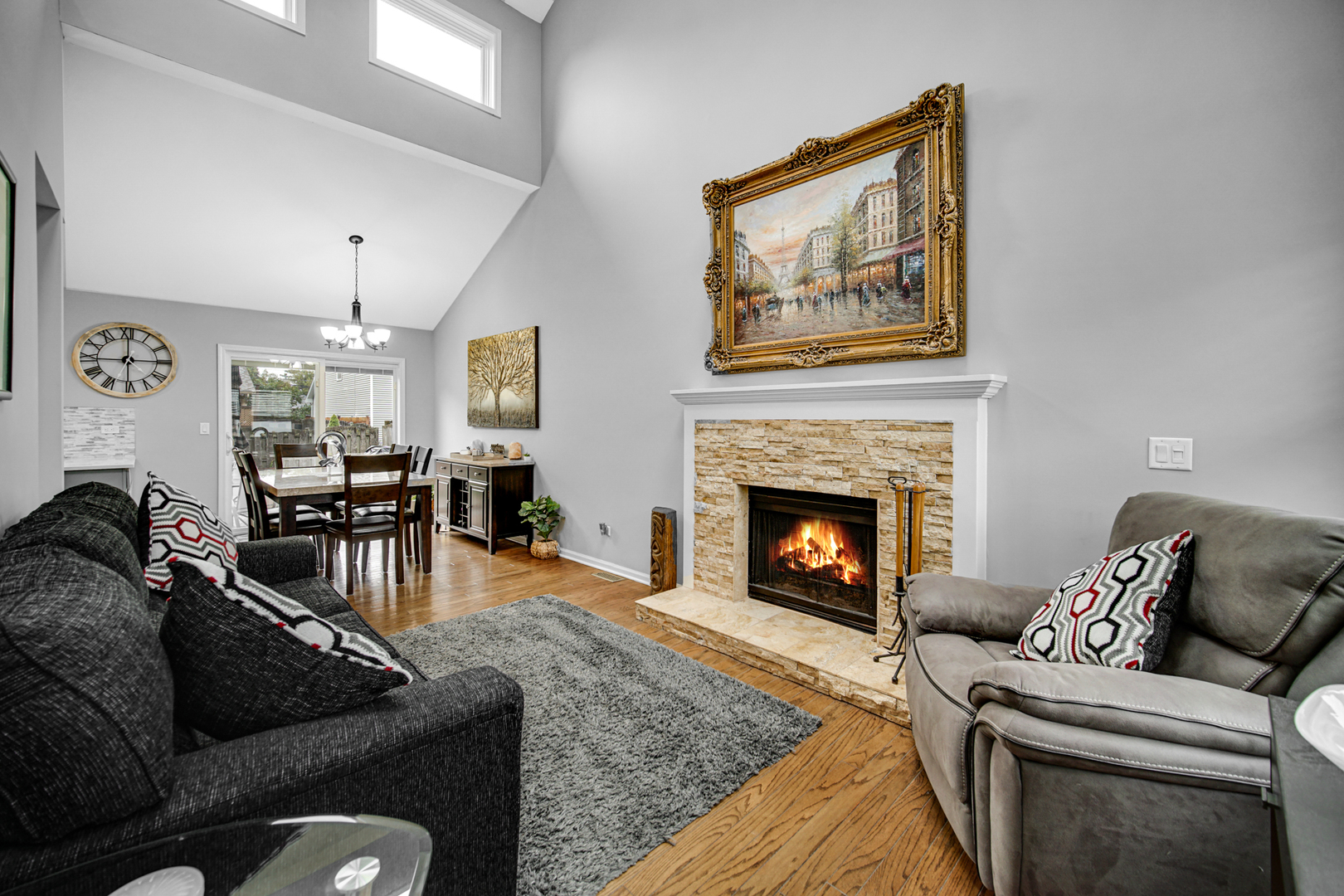 807 Summit Avenue Wauconda, IL 60084 - Photo 4 of 25 a living room with furniture and a fireplace
