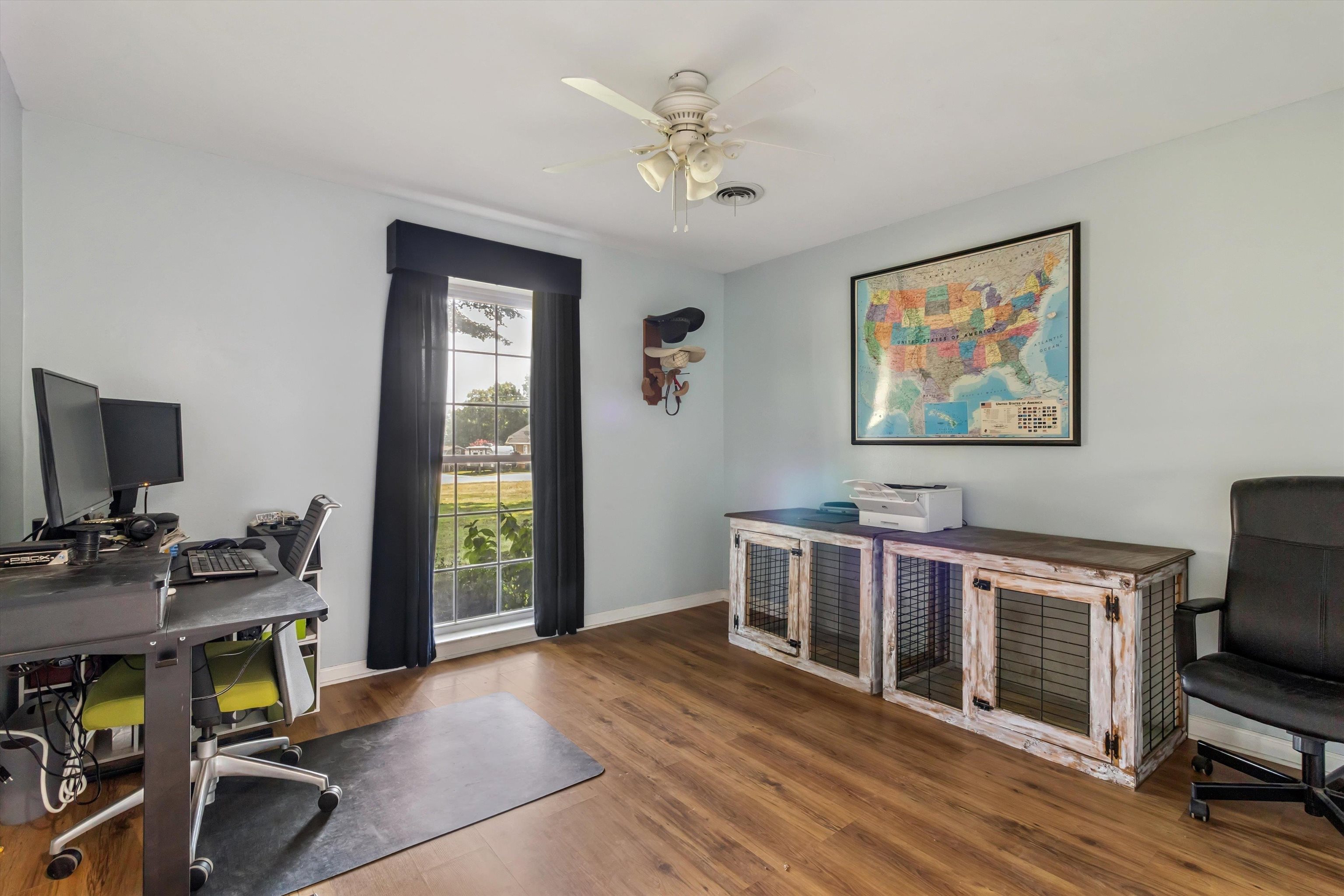 202 Holly Grove Road Covington, TN 38019 - Photo 24 of 32 Office with wood finished floors and ceiling fan
