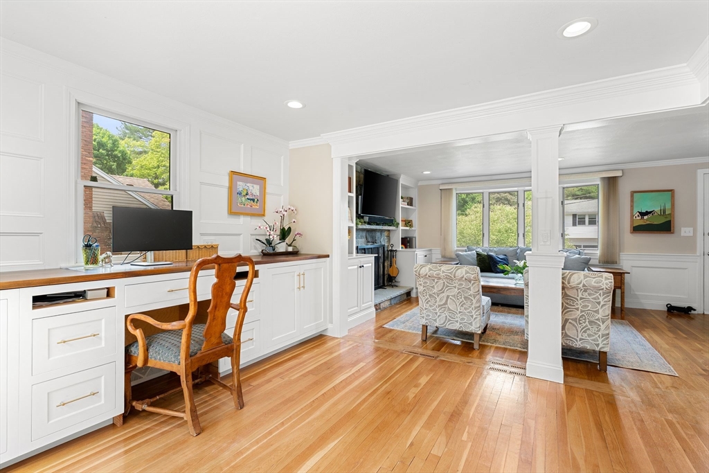 35 Spallus Road Stoughton, MA 02072 - Photo 12 of 39 a view of a dining room with furniture and wooden floor