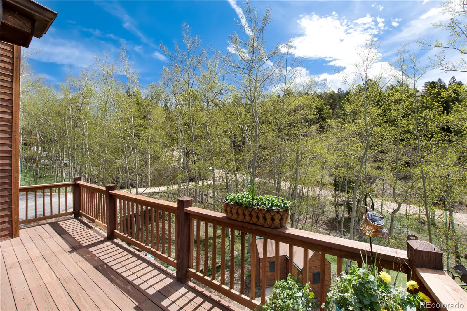 1211 Hughesville Road Black Hawk, CO 80422 - Photo 2 of 39 a view of a balcony with wooden floor