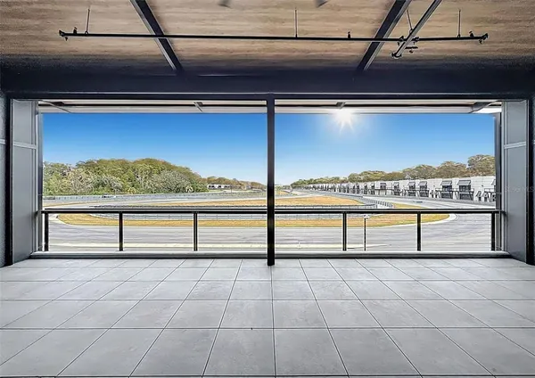 a view of a garage