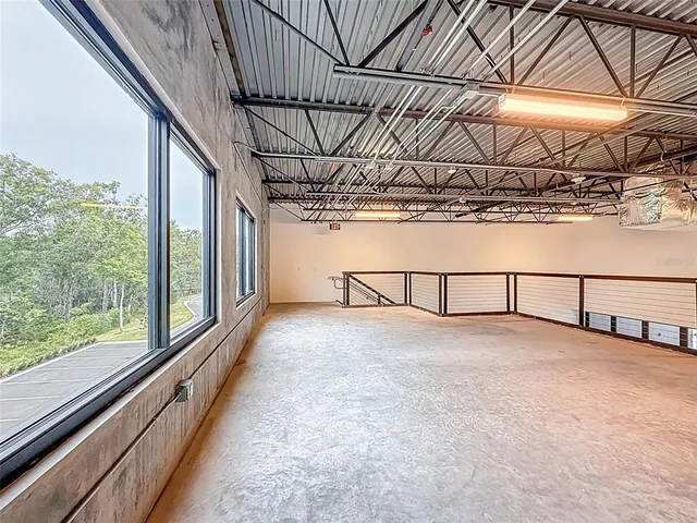 a car parked in a garage