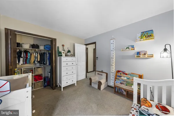 a view of a room with lots of white walls