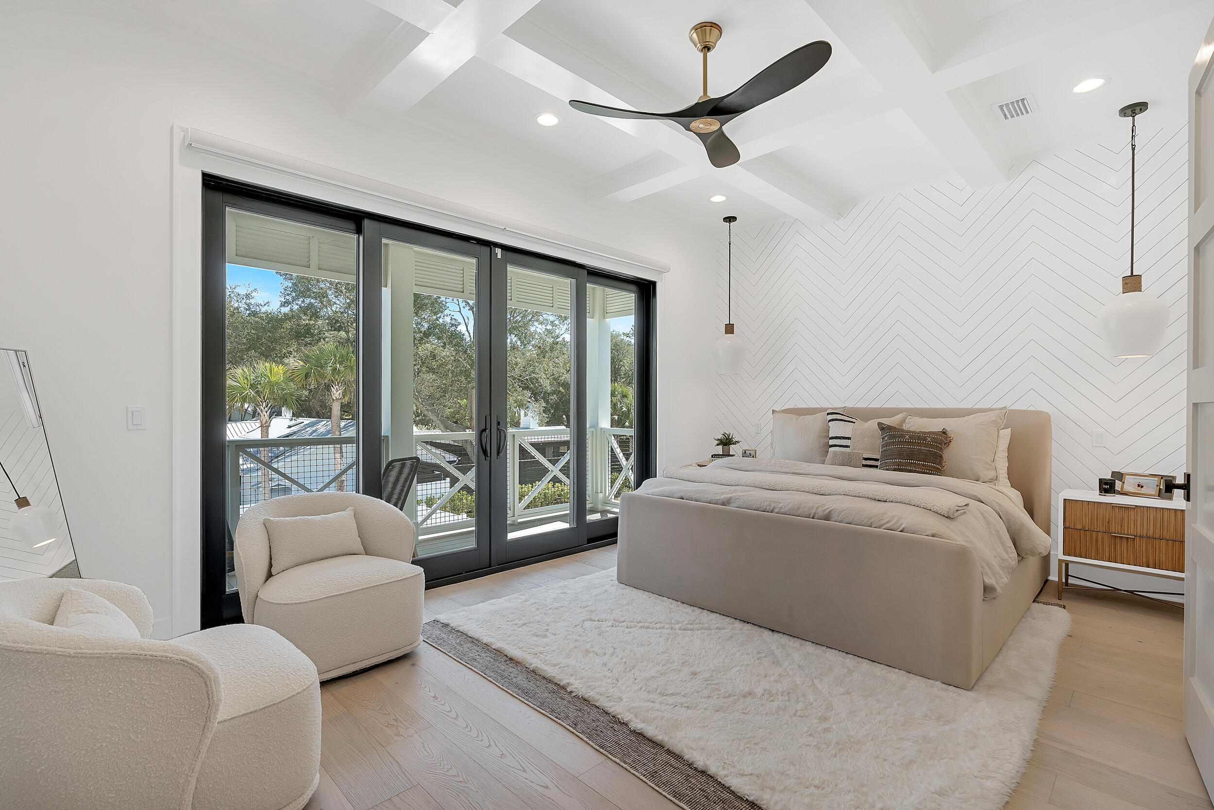 7843 East County Highway 30A Inlet Beach, FL 32461 - Photo 28 of 71 a spacious bedroom with a large bed and a large window