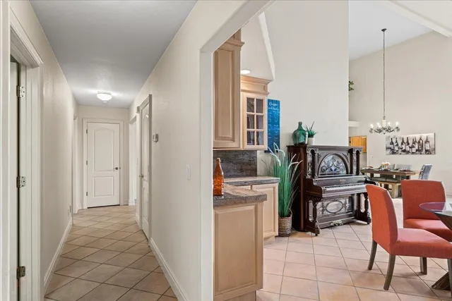 a bathroom with a tub and a sink