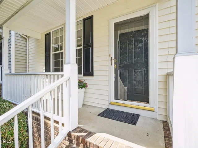 a view of balcony with chair
