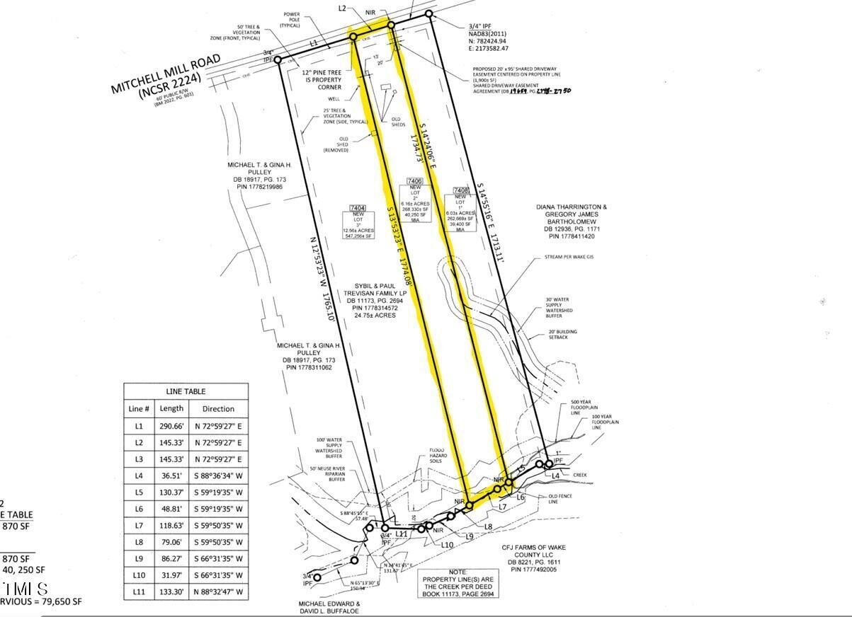 7406 Mitchell Mill Road Zebulon, NC 27597 - Photo 2 of 23 New Lot 2 survey