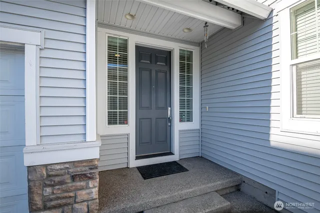 a view of a door of the house