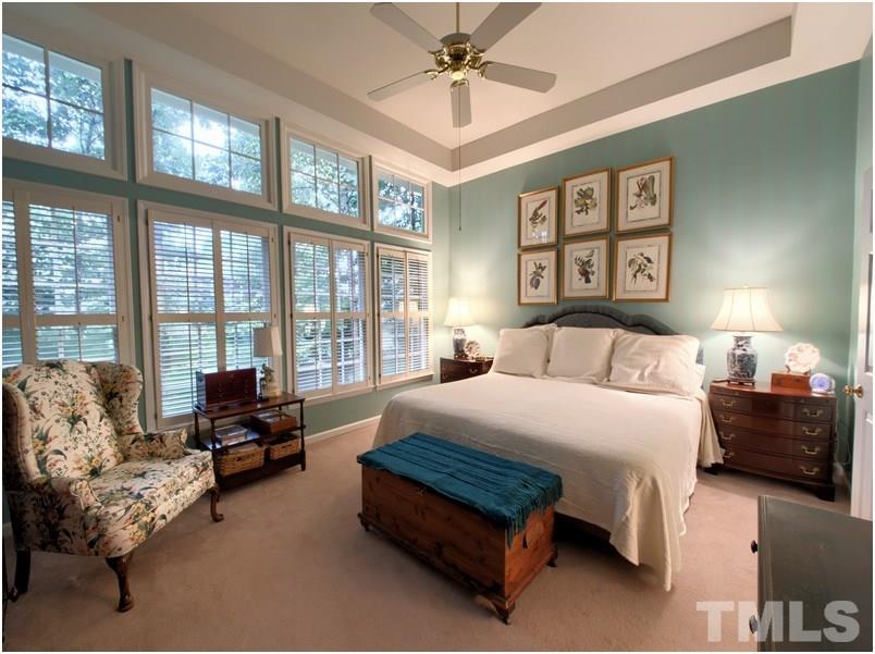8501 Bluebill Court Raleigh, NC 27615 - Photo 13 of 25 Wonderful master suite has windows with plantation shutters.