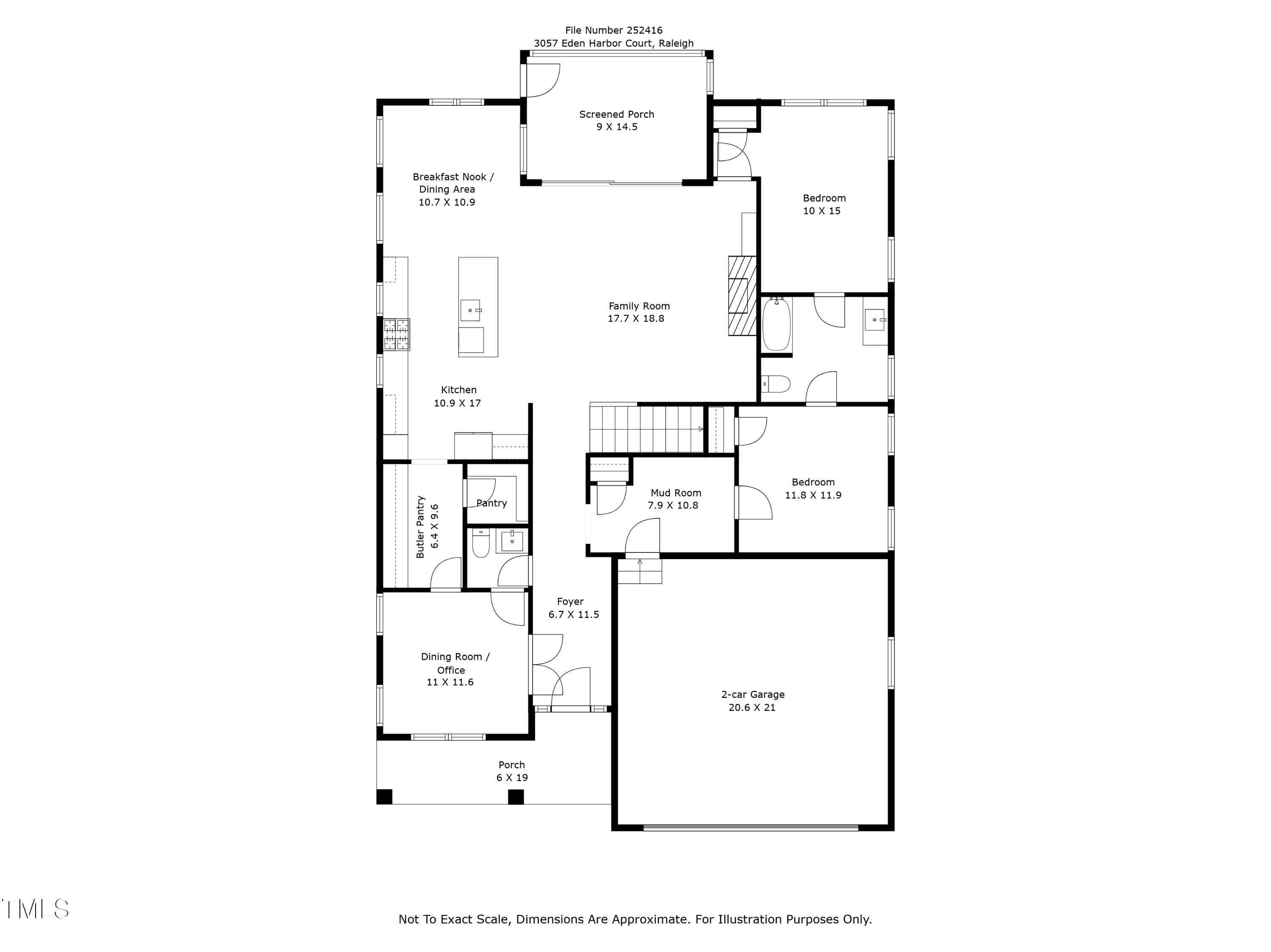 3057 Eden Harbor Court Raleigh, NC 27613 - Photo 45 of 46 floorplan main level