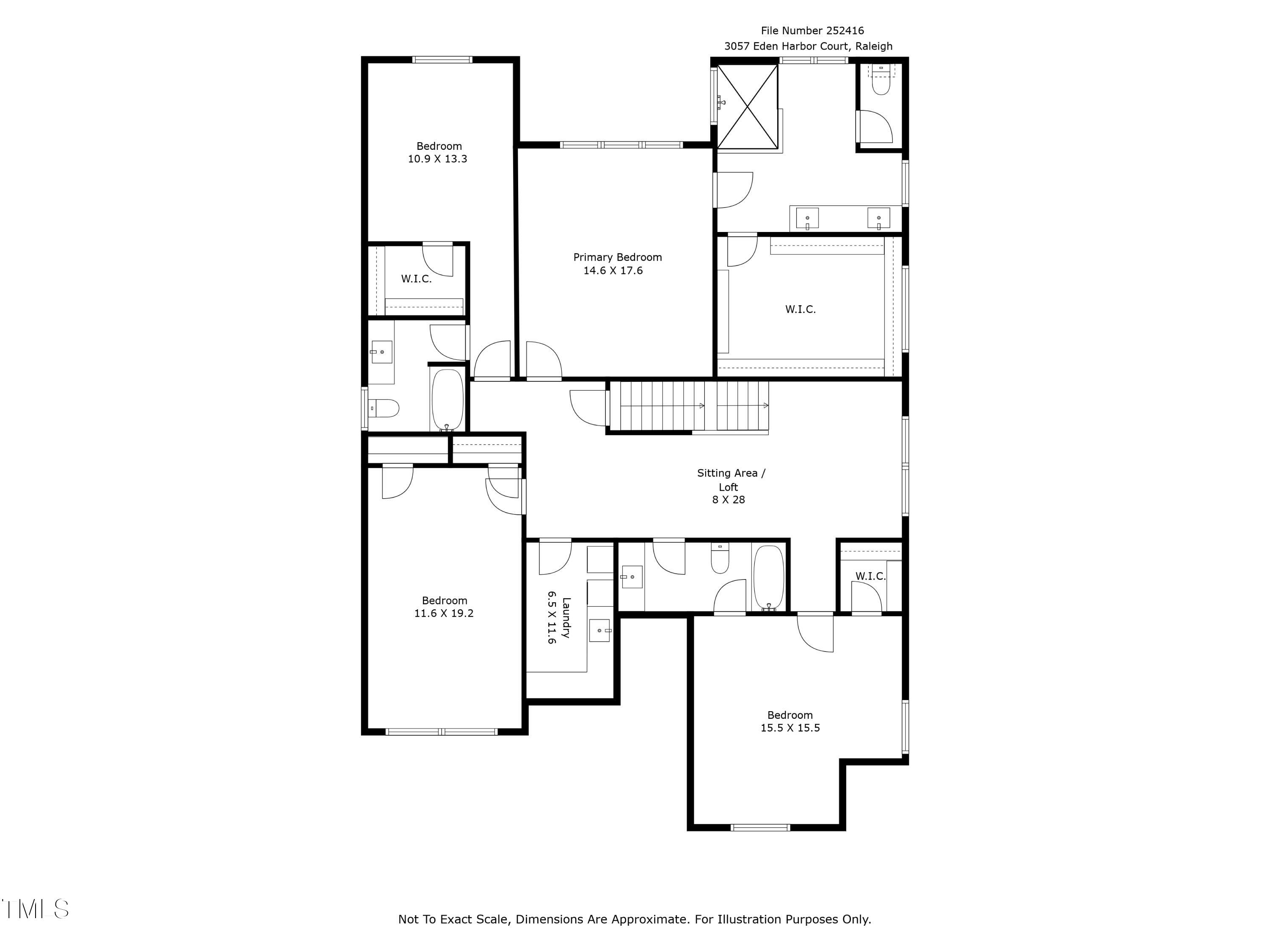 3057 Eden Harbor Court Raleigh, NC 27613 - Photo 46 of 46 floorplan second level