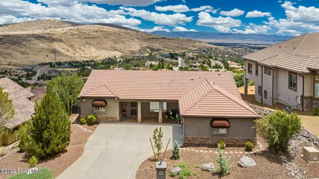 a view of a house with a patio