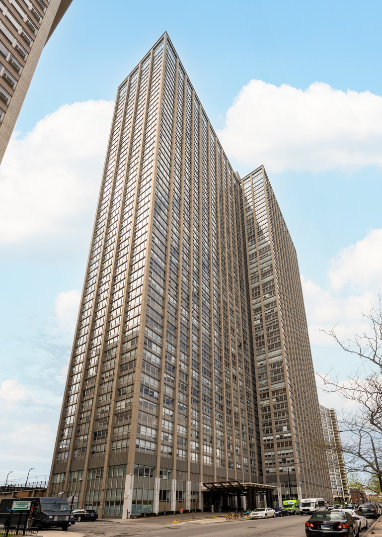 a front view of a building